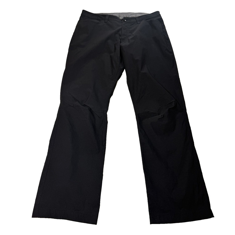 EDDIE BAUER Men's Size 36x30 Tech Pants Black Hiking Trail Outdoor Gorpcore